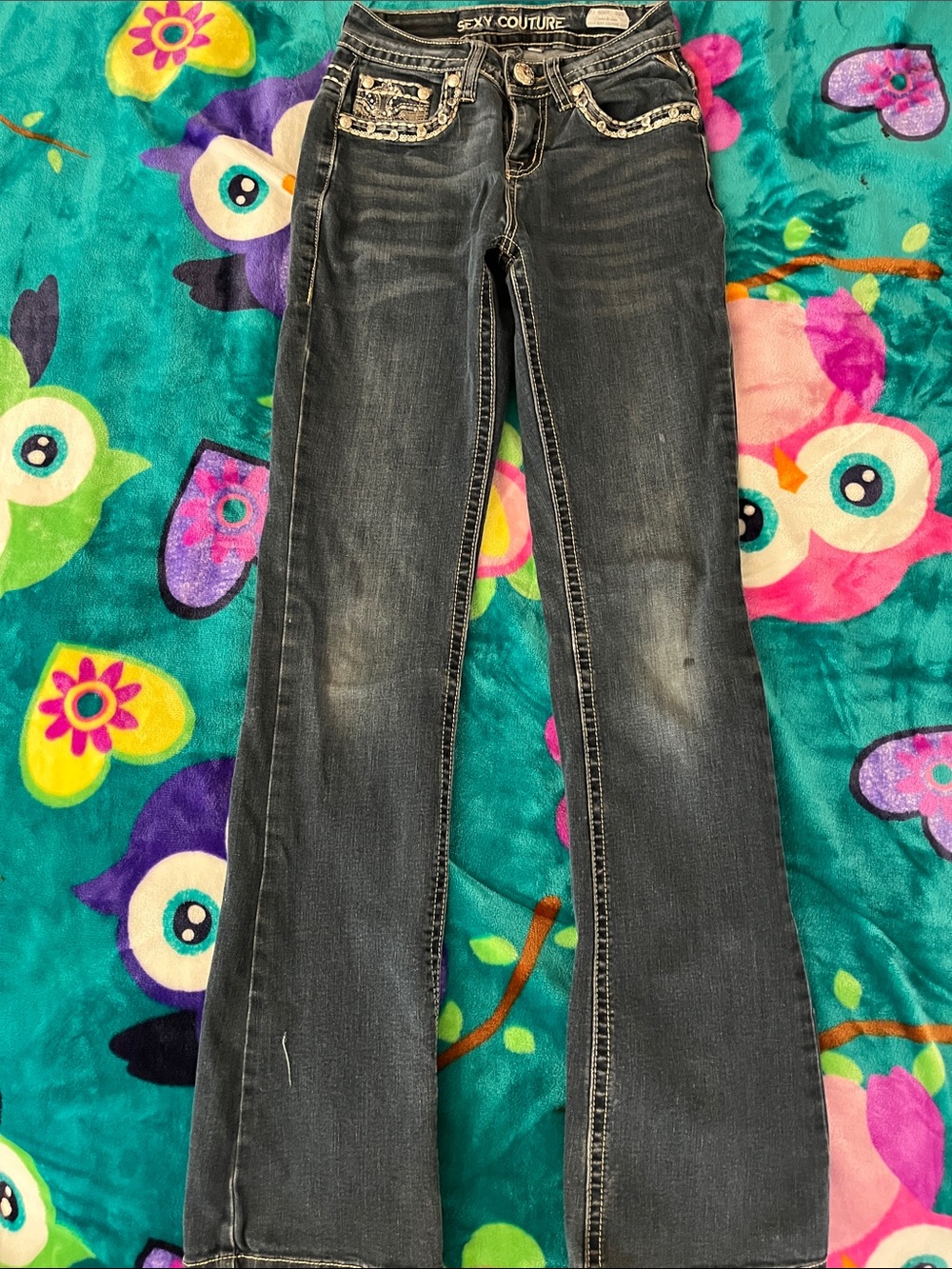 Sexy Couture Women's Dark Gray Bootcut Jeans